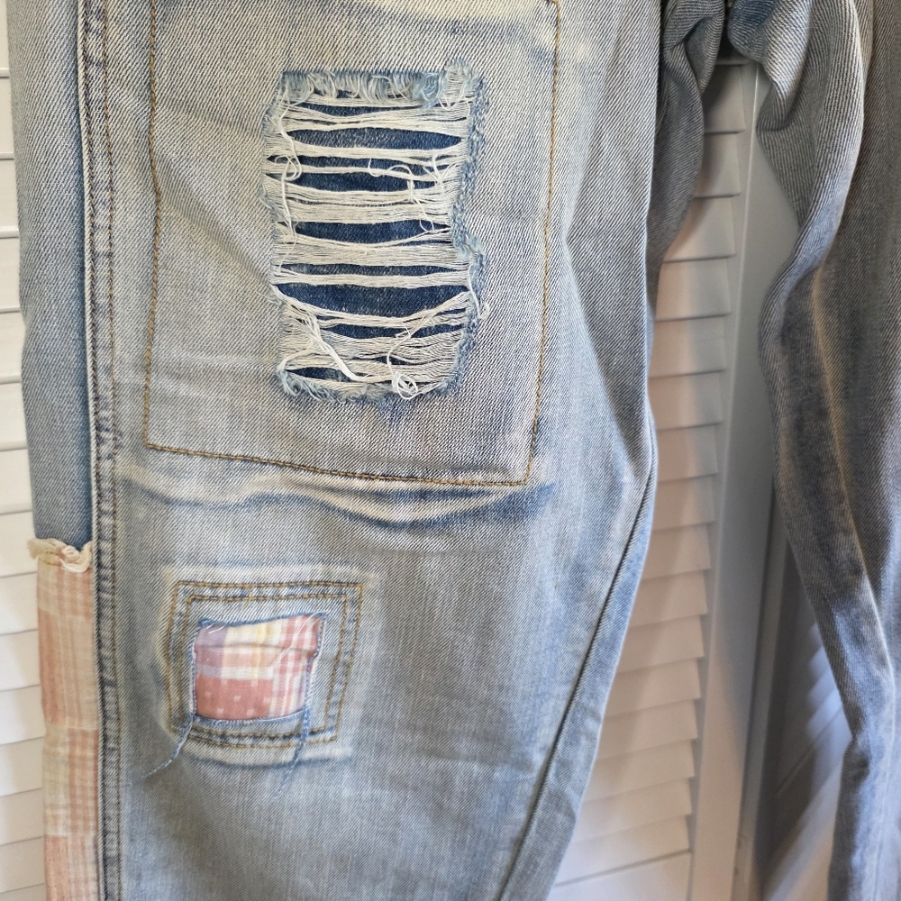 The Wanderlight POL Patchwork/Wide-Leg Jeans Boho… - image 6